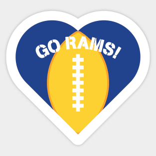 Heart Shaped Los Angeles Rams Sticker